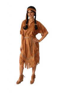 American Indian Maiden Pocahontas Adult Costume Dress Women Small