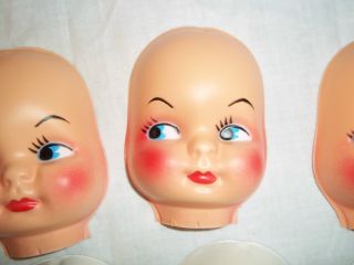  Plastic Doll Faces Masks Heads Repair Parts Clown Molded