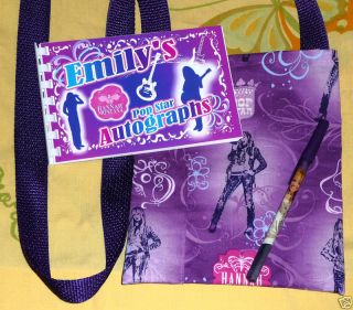 Disney Miley Hannah Montana Autograph Book Bag Pen