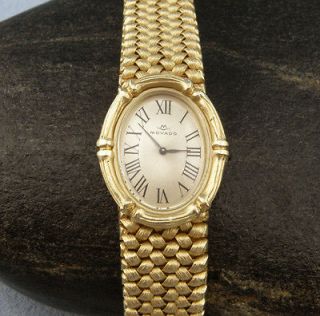  Gold Ladies MOVADO Oval Face Watch w/Gold Band Mechanica l Movement