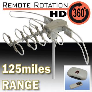 Amplified Digital 1080p Outdoor HDTV HD Rotor TV Antenna Remote 360