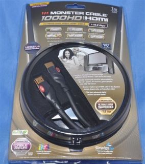 Monster Cable 1000HD Ultimate High Speed HDMI 1M (3.3 FT) Ready for 3D