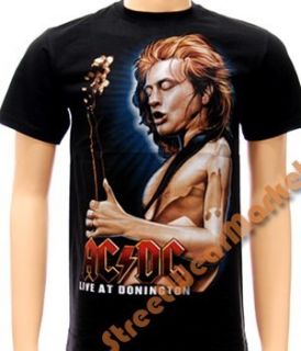 AC DC Heavy Metal Rock Band Music Black T Shirt Sz L