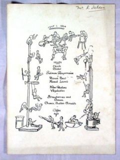 Roll of Honour Old Morleians Muster Roll Great War Signed Dinner Menu