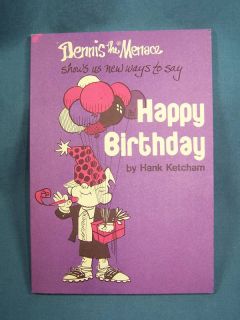 Dennis The Menace Happy Birthda Hank Ketcham Signed 1st