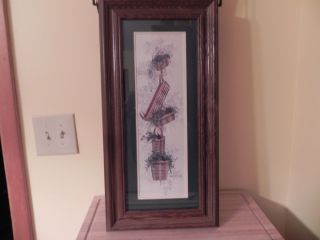 Longaberger Pat Richter Baskets with Heart Matted Framed Picture