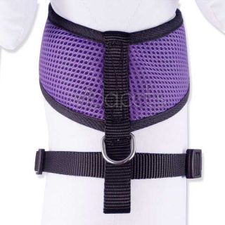  Girth Purple Soft Mesh Comfort Dog Harness Vest Collar Medium