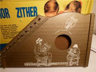 Junior Zither Harbert Italiana Milano with Instructions Tuning Key