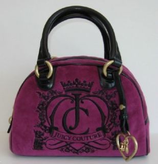 Juicy Couture Purple Grappa Velour Satchel Bowler Bag YHRU2679