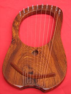 plain lyre harp 10 strings key bag extra strings