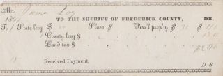  County Virginia 1857 Slave Tax Document Harriet Tubman Framed