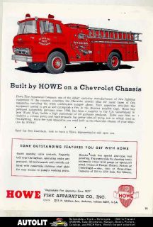 Howe Pumper Fire Truck Ad Grayslake Illinois Fire Department