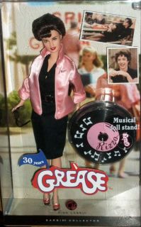 Sultry Grease Rizzo Barbie Pink Jacket Black Dress Musical Stand