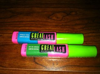 Set of 2 Maybelline Great Lash Limited Edition Color Mascara VHTF New