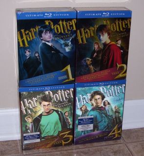 Harry Potter Ultimate Edition Blu Ray Sets Years 1 2 3 4 SEALED New