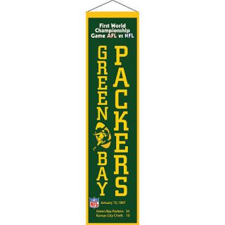 Green Bay Packers Wool Heritage Super Bowl I II XXXI XLV Banner Set