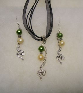 Harry Potter (Slytherin House) Necklace and Earring Jewelry set in