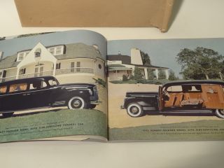 1942 Henney Packard Hearse Ambulance Color Brochure Freeport Ill All