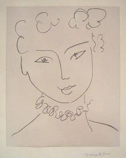 Henri Matisse Signed 1951 Original Lithograph Pour Versailles