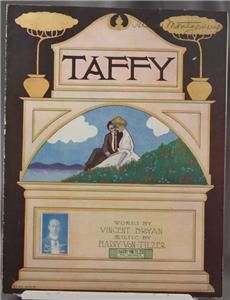 vintage sheet music taffy love harry von tilzer 1908