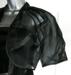 Coast Dress Henrietta Bandeau Black Silk Size 12 & matching bolero