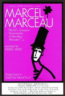 Marcel Marceau flyer Bushnell Hartford CT 1962 ?