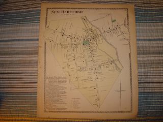 1874 New Hartford Oneida County New York Antique Map