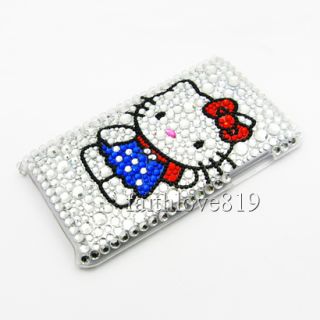 HELLO KITTY BLING DIAMOND CASE HARD COVER FOR IPOD TOUCH 3 Gen 3G 3RD