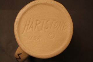 Vtg Hartstone Pottery USA Coffee Mug Cup HTF Heart Hearts Pattern