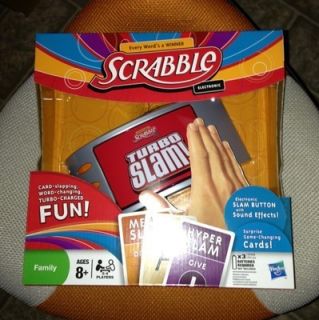 Hasbro Scrabble Electronic Turbo Slam Card Game / NEW in Box