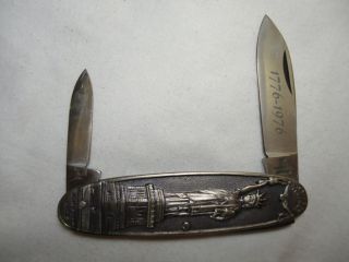 VTG JA HENCKELS 0032 SOUVENIR FOLDING POCKET KNIFE NY CITY STATUE OF