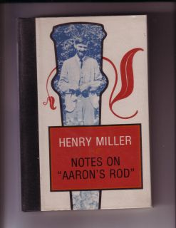 Henry Miller NOTES ON AARONS ROD HC 1st 1980 Black Sparrow Press