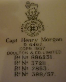 Royal Doulton Captain Henry Morgan Large Toby D6467