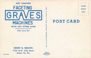  PC, Graves Faceting Machine, Henry B Graves, Miami, Florida