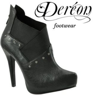 Dereon Womens Sunset Bay Ankle Bootie Black 8.5: Dereon