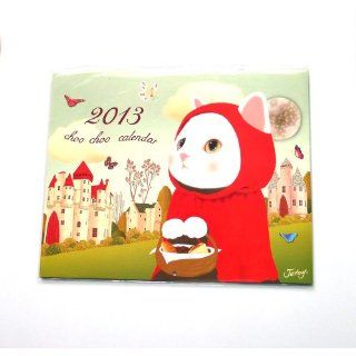 2013 Jetoy Choo Choo Cat Red Hood Calendar Office