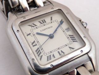 Authentic Mens CARTIER 1300 Panthere Watch. New Battery. Nice
