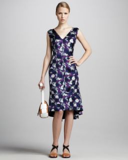 B256V Marni Floral Flounce Dress