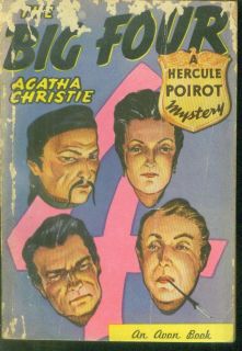   by AGATHA CHRISTIE rare 1940s AVON Hercule Poirot mystery paperback