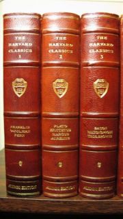 1909 Harvard Classics RARE Alumni Ed Set 203 1st Ed 51 Vol Red Morocco