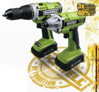 Rockwell RK1801K2 18 Volt Lithiumtech Cordless Drill and Impact Driver