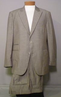 17824 Steve Harvey 46R Men 2 BTN 2 Vent Pin Stripe Suit