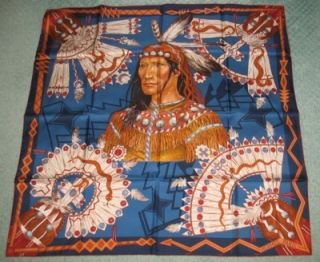 Hermes Silk Scarf 35 square Cosmogonie Apache Deep Blue colorway NEW w