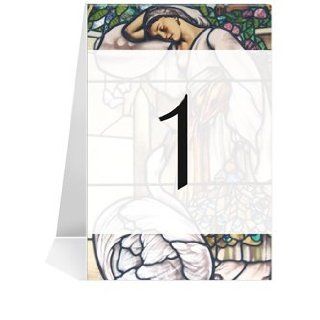 Wedding Table Number Cards   Stained Glass Maiden #1 Thru