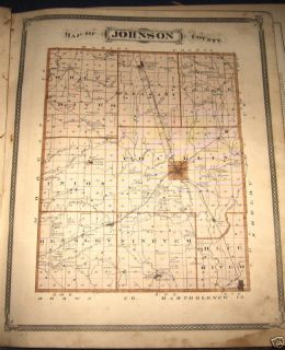  Johnson County Indiana Plat Map 1876 Franklin