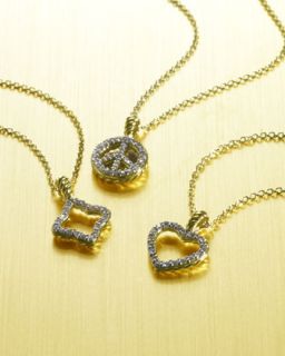 David Yurman Pave Cable Heart Pendant Necklaces   