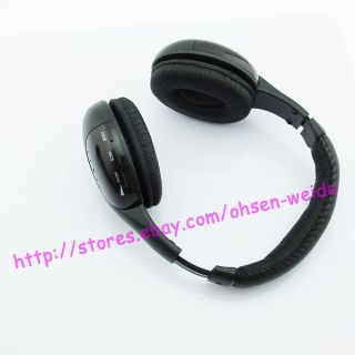  Wireless Headphone Earphone Black for  MP4 PC TV CD FM Radio