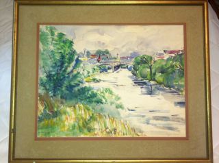 Original Watercolor Painting ROSE HERTZBERG American Impressionist