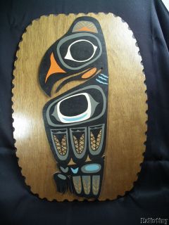  Cedar Eagle Raven Tlingit Wood Art Painting by James & Mae Osborne