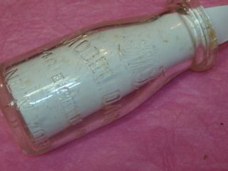  Glass Half Pint Dairy Milk 1 2 Antique Heuvelton NY Bottle